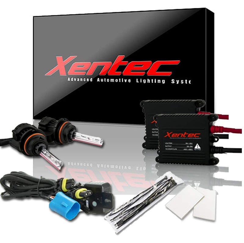 Xentec 9007 (HB5) Hi/lo Telescopic bixenon 10000K HID xenon bulb x 1 pair bundle with 2 x 35W Digital Slim Ballast (Ocean Blue) - Image 1
